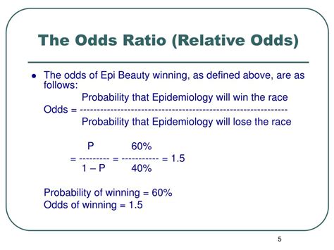 odd ratio in lay terms.